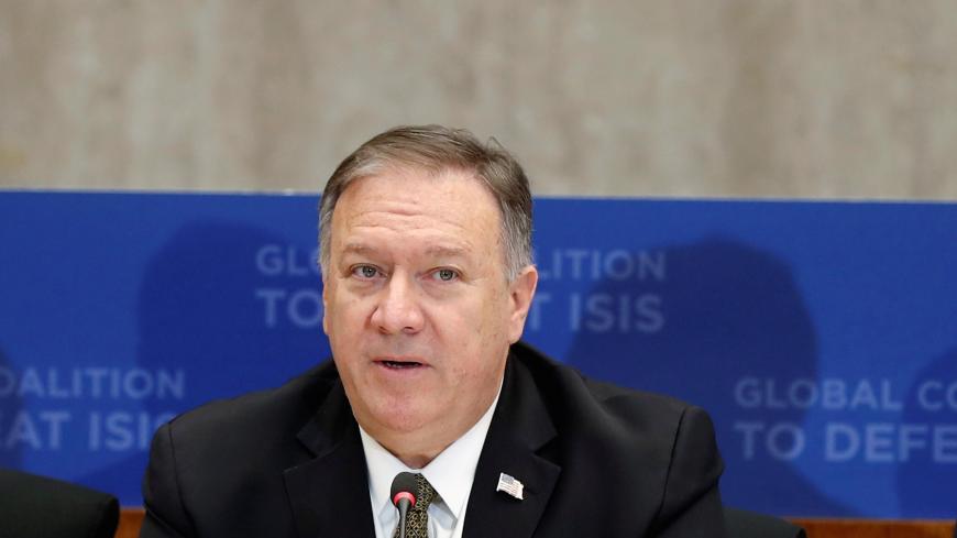 U.S. Secretary of State Mike Pompeo attends the Global Coalition to Defeat ISIS Small Group Ministerial at the State Department in Washington, U.S., November 14, 2019. REUTERS/Yara Nardi - RC24BD9GBEFV