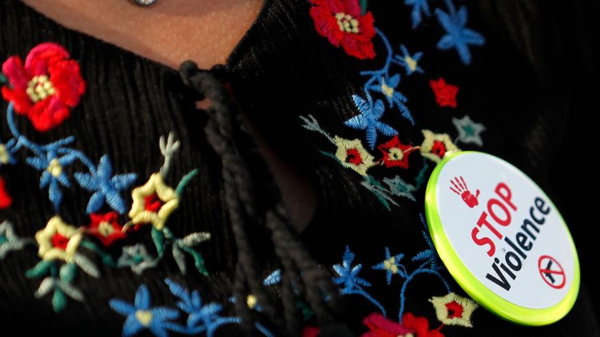 TOPSHOT - Israeli Arabs take part in a demonstration against violence, organised crime and recent killings among their communities, outside the prime minister's office in Jerusalem on October 10, 2019. (Photo by AHMAD GHARABLI / AFP) (Photo by AHMAD GHARABLI/AFP via Getty Images)