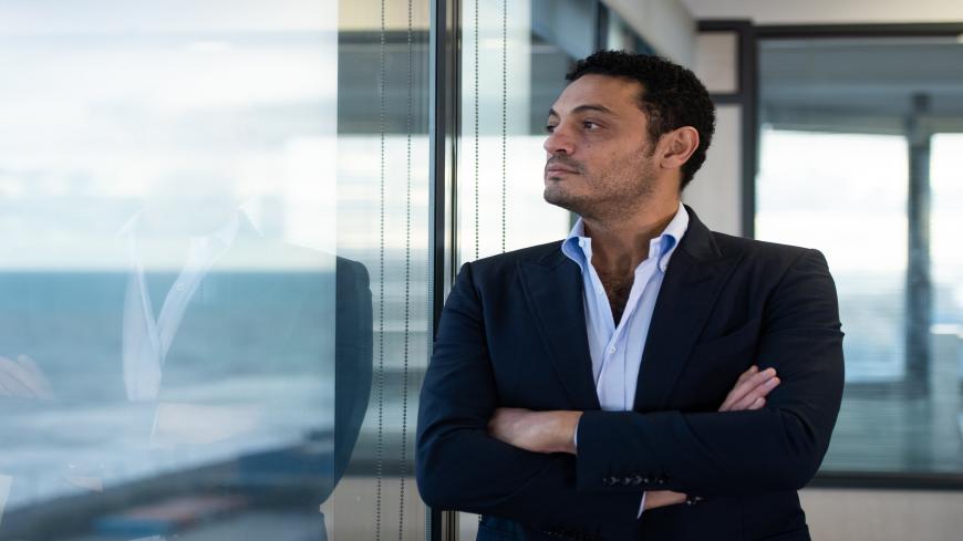 Egyptian self-exiled businessman Mohamed Ali poses during an interview in an office near Barcelona on October 23, 2019. - Exiled Egyptian businessman, whose viral videos sparked rare small-scale protests in Egypt in September, says he is working with the opposition to topple President Abdel Fattah al-Sisi and calls for fresh demonstrations in the coming weeks. (Photo by Josep LAGO / AFP) (Photo by JOSEP LAGO/AFP via Getty Images)