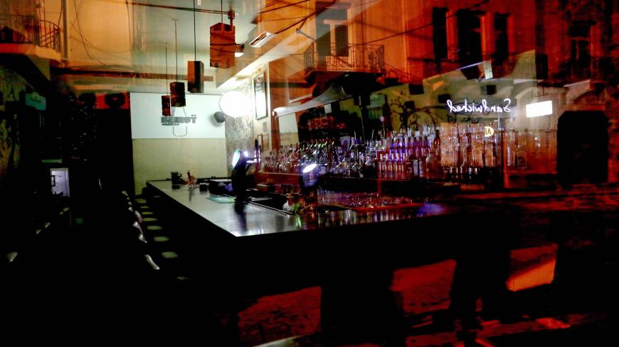 A photograph taken on March 12, 2020 shows a bar on Gouraud street in the Lebanese capital Beirut's Gemayzeh district, known for its bustling nightlife, empty, after measures were taken in order to prevent the spread of the coronavirus COVID-19. (Photo by ANWAR AMRO / AFP) (Photo by ANWAR AMRO/AFP via Getty Images)
