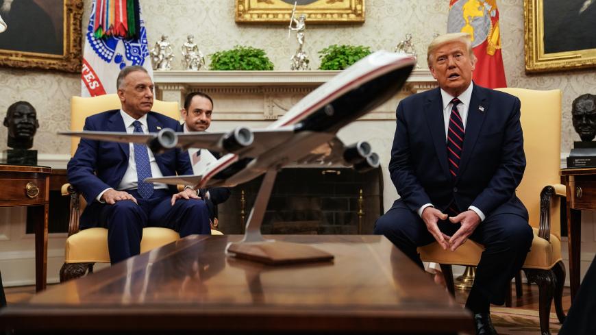 President Donald Trump participates in a bilateral meeting with the Prime Minister of the Republic of Iraq, Mustafa Al-Kadhimi, in the Oval Office of the White House in Washington DC on August 20th, 2020.

