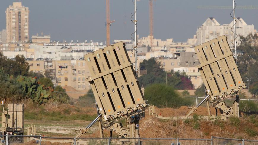 The Iron Dome defence missile system, designed to intercept and destroy incoming short-range rockets and artillery shells, is pictured in the southern Israeli city of Ashdod on November 12, 2019. - Israel's military killed a commander for Palestinian militant group Islamic Jihad in a strike on his home in the Gaza Strip, prompting retaliatory rocket fire and fears of a severe escalation in violence. (Photo by Jack GUEZ / AFP) (Photo by JACK GUEZ/AFP via Getty Images)