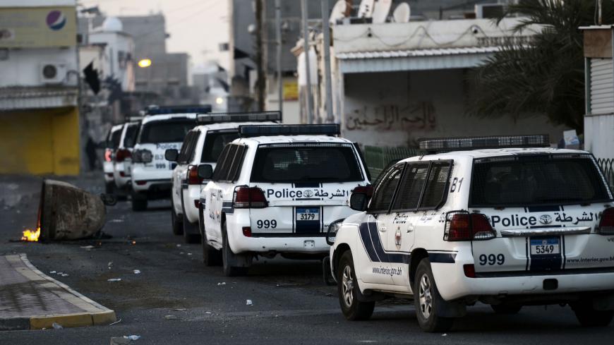 Bahraini police arrive to disperse protestors during clashes following the funeral of Ali Abdulghani, 17, whose family says died of injuries suffered in a police chase, in the Shiite village of Shahrakkan, south of Manama on April 5, 2016.  / AFP PHOTO / MOHAMMED AL-SHAIKH        (Photo credit should read MOHAMMED AL-SHAIKH/AFP via Getty Images)