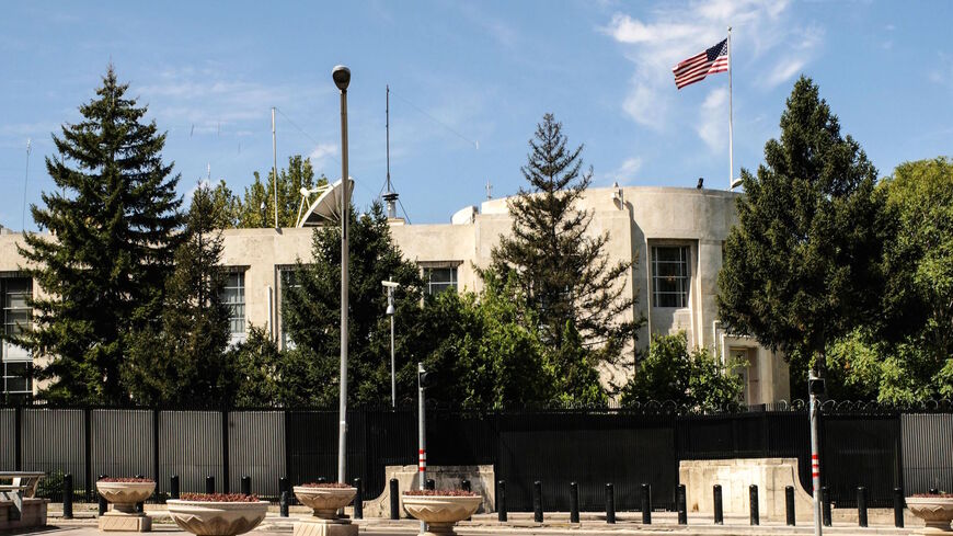 A picture taken on August 20, 2018 shows a general view of the US Embassy, in Ankara. - Gunshots were fired early on Augsut 20, 2018 at the US embassy in Ankara but caused no casualties, Turkish and American officials said, amid escalating tensions between the two NATO allies. Six shots were fired at the US embassy, the Ankara governor's office said, adding that three bullets hit the iron gate and window wall. The incident come as Ankara and Washington are locked in a bitter dispute over Turkey's detention 