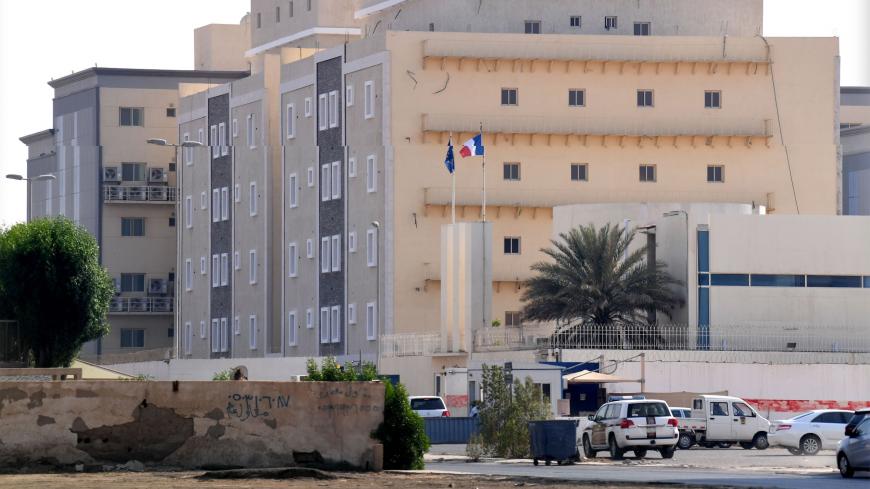 A picture taken from a distance shows the French consulate in the Saudi Red Sea port of Jeddah on October 29, 2020. - A Saudi citizen wounded a guard in a knife attack at the French consulate in Jeddah today, officials said, as France faces growing anger over satirical cartoons of the Prophet Mohammed. The assault follows another knife attack at a church in the French city of Nice that left three people dead and several others wounded, in what authorities are treating as the latest jihadist attack to rock t