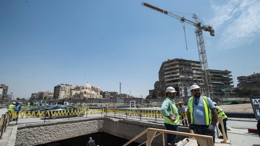 This picture taken on April 29, 2018, shows the Heliopolis metro station under construction in the Egyptian capital Cairo. (Photo by KHALED DESOUKI / AFP)        (Photo credit should read KHALED DESOUKI/AFP via Getty Images)