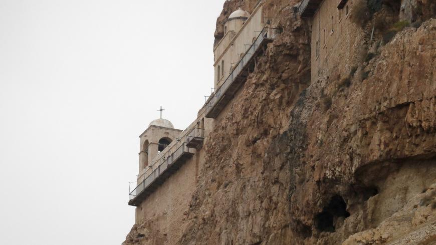 A view of the Greek Orthodox Christian Monastery of the Temptation near the West Bank city of Jericho on December 8, 2019. - The monastery was built during the 6th century CE above the cave traditionally said to be the place where Jesus spent fourty days and fourty nights fasting and meditating during the temptation of Satan. (Photo by AHMAD GHARABLI / AFP) (Photo by AHMAD GHARABLI/AFP via Getty Images)