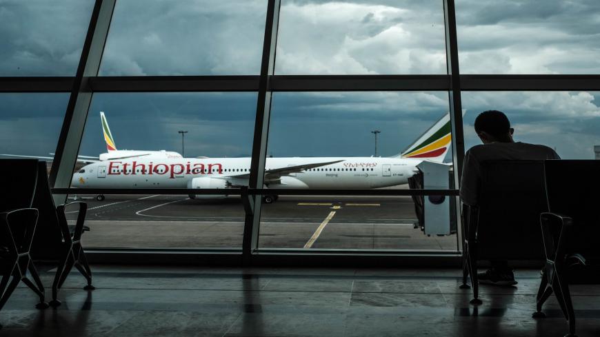 An Ethiopian Airlines aeroplane is photographed at the Bole International Airport, in Addis Ababa, on March 17, 2020. (Photo by EDUARDO SOTERAS / AFP) (Photo by EDUARDO SOTERAS/AFP via Getty Images)