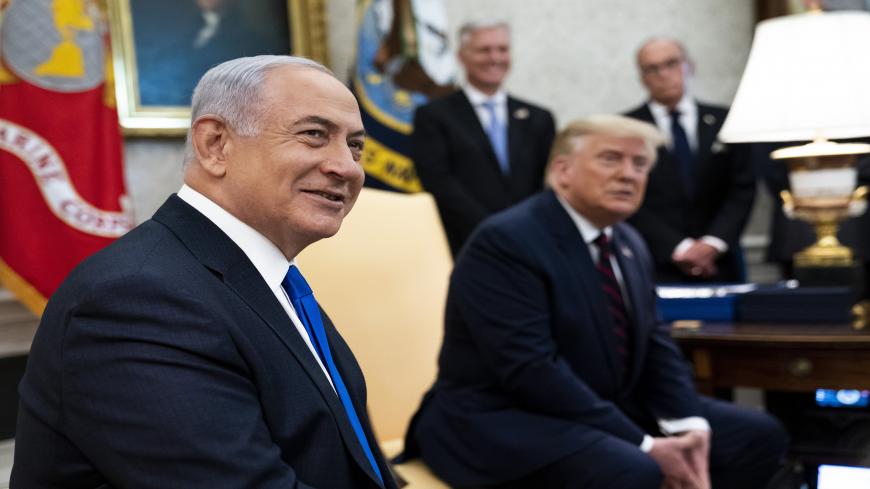 WASHINGTON, DC - SEPTEMBER 15: U.S. President Donald Trump and Prime Minister of Israel Benjamin Netanyahu participate in a meeting in the Oval Office of the White House on September 15, 2020 in Washington, DC. Netanyahu is in Washington to participate in the signing ceremony of the Abraham Accords.  (Photo by Doug Mills/Pool/Getty Images)
