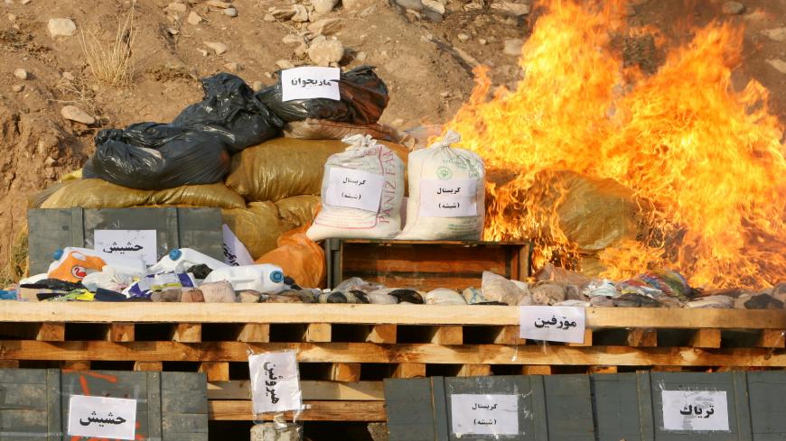 Seized drugs are incinerated by Iraqi Kurdish security forces on October 29, 2013 in the Iraqi northern city of Arbil. Authorities said they seized one ton of various drugs in the past months. AFP PHOTO / SAFIN HAMED        (Photo credit should read SAFIN HAMED/AFP via Getty Images)