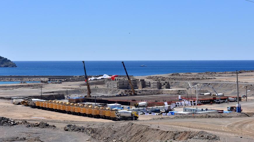A view of the construction site of Turkey's first nuclear power plant 'Akkuyu', pictured during the opening ceremony in the Mediterranean Mersin region on April 3, 2018. 
Turkish President Recep Tayyip Erdogan and Russian counterpart Vladimir Putin launched the construction of the $20 billion dollar Akkuyu nuclear power plant though a video link from Ankara where Putin is on an official visit. / AFP PHOTO / DOGAN NEWS AGENCY / IBRAHIM MESE / Turkey OUT        (Photo credit should read IBRAHIM MESE/AFP via G