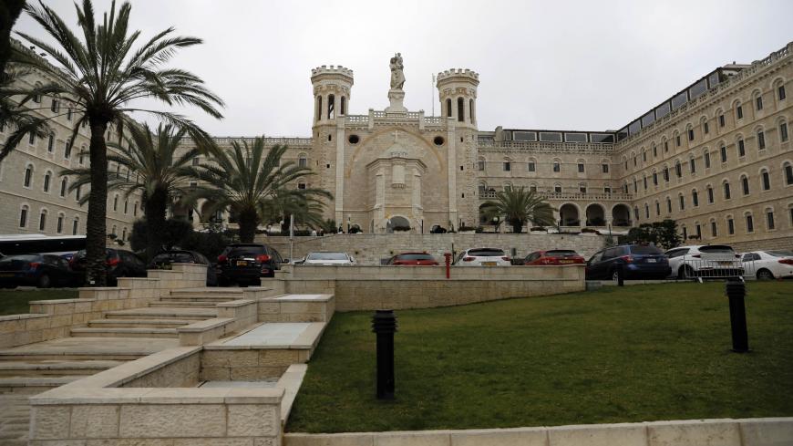 A picture taken on April 16, 2019  shows a general view of the Notre Dame of Jerusalem, a Christian guesthouse and restaurant for pilgrims, property of the pontifical Institute of Jerusalem. (Photo by AHMAD GHARABLI / AFP)        (Photo credit should read AHMAD GHARABLI/AFP via Getty Images)
