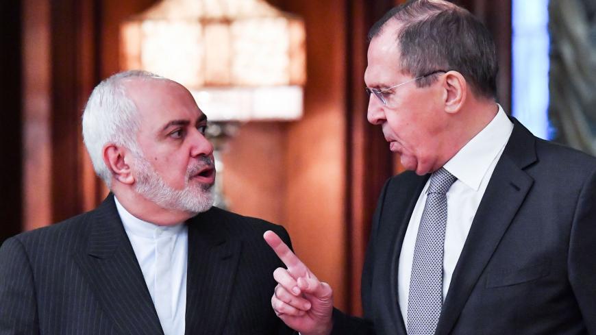 Russian Foreign Minister Sergei Lavrov (R) meets with Iran's Foreign Minister Mohammad Javad Zarif in Moscow on December 30, 2019. (Photo by Yuri KADOBNOV / AFP) (Photo by YURI KADOBNOV/AFP via Getty Images)