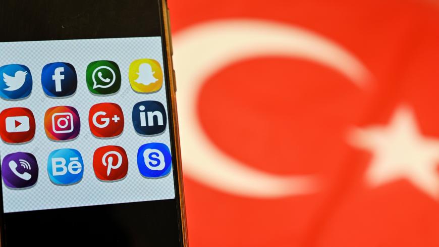 In this picture taken on September 30, 2020 shows logos of social networking websites displayed on a mobile phone's screen in Istanbul. - Turkey on Thursday starts life under a new social media law that threatens to erase the local presence of Facebook and Twitter should they fail to take down contentious posts.The new legislation was pushed through by President Recep Tayyip Erdogan's ruling AKP party and follows the government's crackdown on opposition newspapers and television channels. (Photo by Ozan KOS