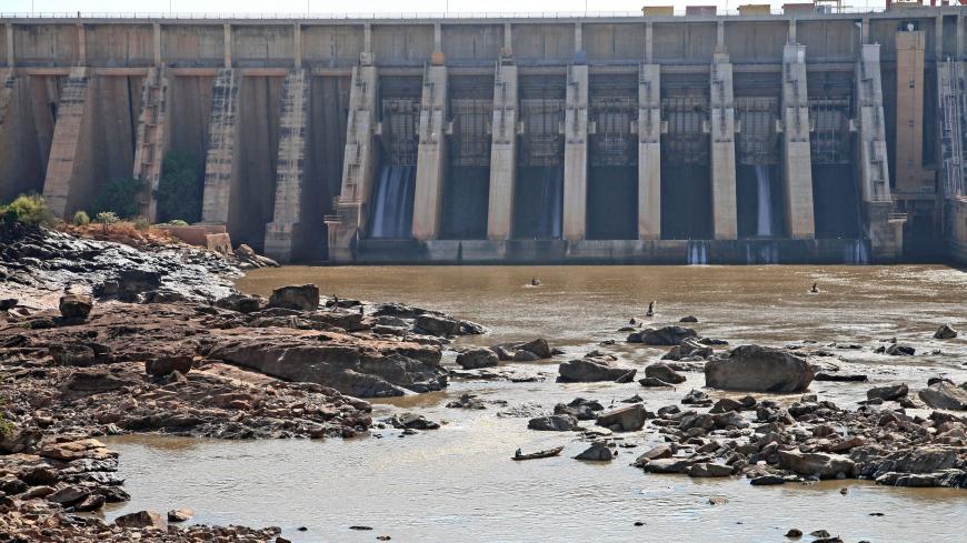 A picture shows the Roseires Dam on the Blue Nile river at al-Damazin in southeastern Sudan, on November 27, 2020. - The Roseires hydropower complex is located 105 kilometres east of the Grand Ethiopian Renaissance Dam. (Photo by Ebrahim HAMID / AFP) (Photo by EBRAHIM HAMID/AFP via Getty Images)