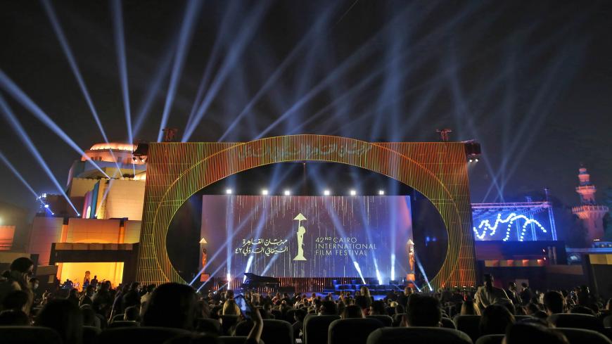 A general view shows the closing ceremony of the 42nd Cairo International Film Festival (CIFF) at the Opera House in Cairo on December 10, 2020. (Photo by Mahmoud KHALED / AFP) (Photo by MAHMOUD KHALED/AFP via Getty Images)