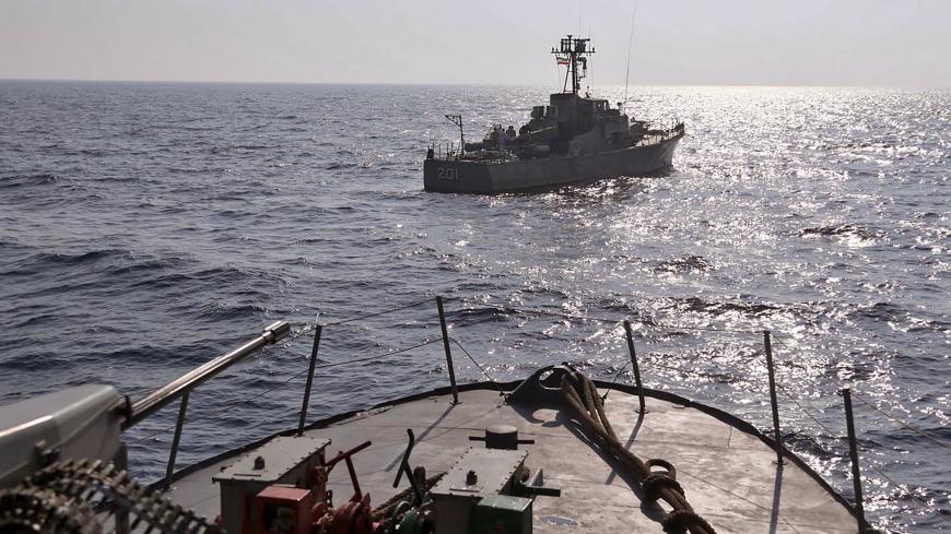 A handout picture provided by the Iranian Army official website on September 11, 2020, shows an Iranian navy warship during the second day of a military exercise in the Gulf, near the strategic strait of Hormuz in southern Iran. - The Iranian navy began a three-day exercise in the Sea of Oman near the strategic Strait of Hormuz yesterday, deploying an array of warships, drones and missiles. One of the exercise's objectives is to devise "tactical offensive and defensive strategies for safeguarding the countr