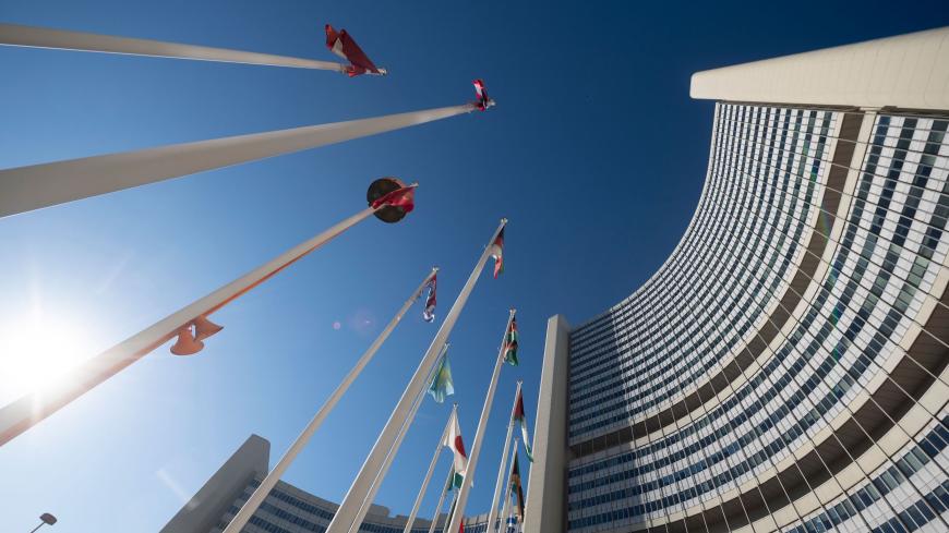 An outside view of the International Atomic Energy Agency (IAEA) headquarters taken ahead of a virtual IAEA Board of Governors' meeting at the IAEA headquarters of the UN seat in Vienna, Austria, on November 18, 2020. (Photo by Christian BRUNA / POOL / AFP) (Photo by CHRISTIAN BRUNA/POOL/AFP via Getty Images)