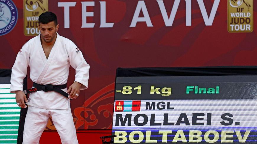 Iranian-born Mongolian judoka Saeid Mollaei competes during the finals of the men's under 81kg category of Tel Aviv Grand Slam 2021 in the Israeli coastal city of Tel Aviv, on February 19, 2021. (Photo by JACK GUEZ / AFP) (Photo by JACK GUEZ/AFP via Getty Images)