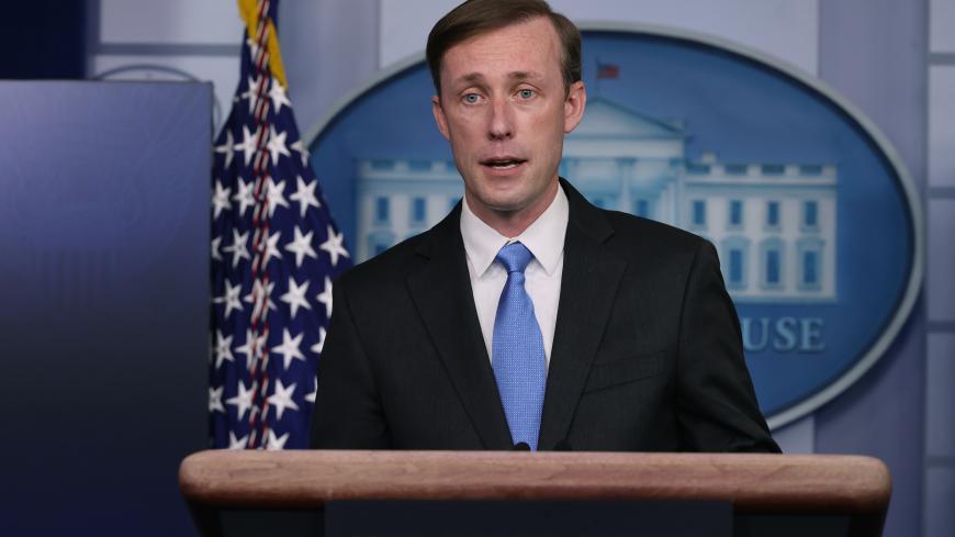 WASHINGTON, DC - FEBRUARY 04: White House Press National Security Advisor Jake Sullivan talks to reporters during the daily press conference in the Brady Press Briefing Room at the White House February 04, 2021 in Washington, DC. Sullivan previewed President Joe Biden’s agenda for his visit to the State Department later in the day. (Photo by Chip Somodevilla/Getty Images)