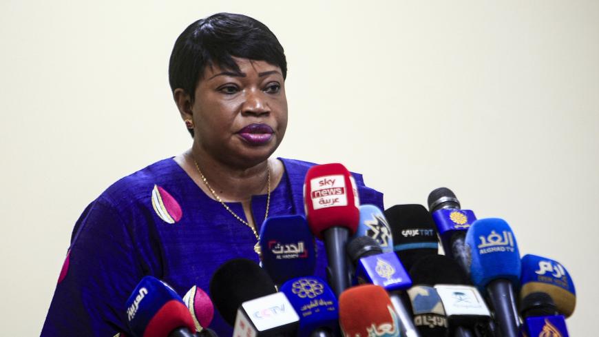 The International Criminal Court's prosecutor Fatou Bensouda gives a press conference in Sudan's capital Khartoum on October 20, 2020, at the conclusion of her five-day visit to the country. - The International Criminal Court prosecutor arrived in Sudan on an official visit to discuss the potential extradition of former president Omar al-Bashir. The toppled autocrat is wanted by the ICC on charges of genocide and crimes against humanity in the western region of Darfur. (Photo by Ebrahim HAMID / AFP) (Photo 