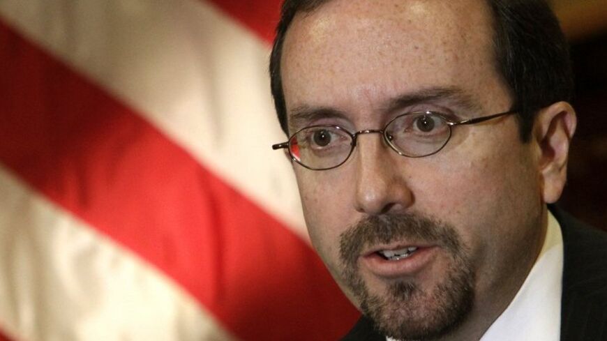 John Bass, U.S. Ambassador to Georgia, speaks during an interview with Reuters at his office in Tbilisi, March 16, 2011. Georgia and the United States will inaugurate on Friday a $100 million biological research facility in the capital Tbilisi, the U.S. ambassador said, in an effort to combat the global spread of diseases and bioterrorism. Picture taken March 16, 2011. REUTERS/David Mdzinarishvili (GEORGIA - Tags: POLITICS SCI TECH) - RTR2K1P2