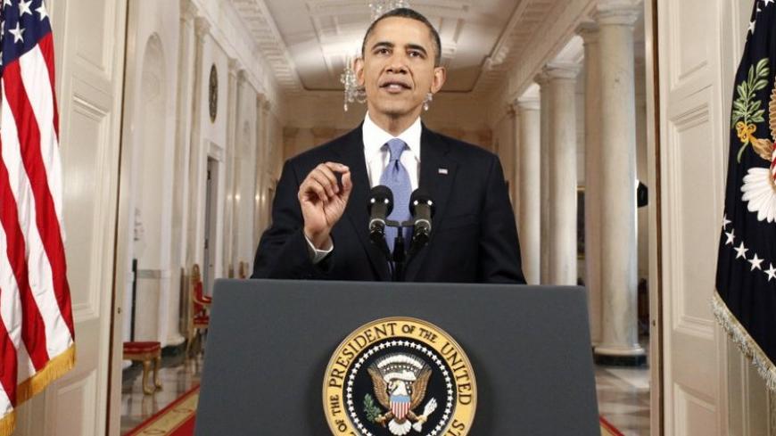 U.S. President Barack Obama makes a statement about the Supreme Court's decision on his Administration's health care law in the East Room of the White House in Washington, June 28, 2012.  REUTERS/Luke Sharrett (UNITED STATES  - Tags: POLITICS HEALTH)   - RTR34AKD