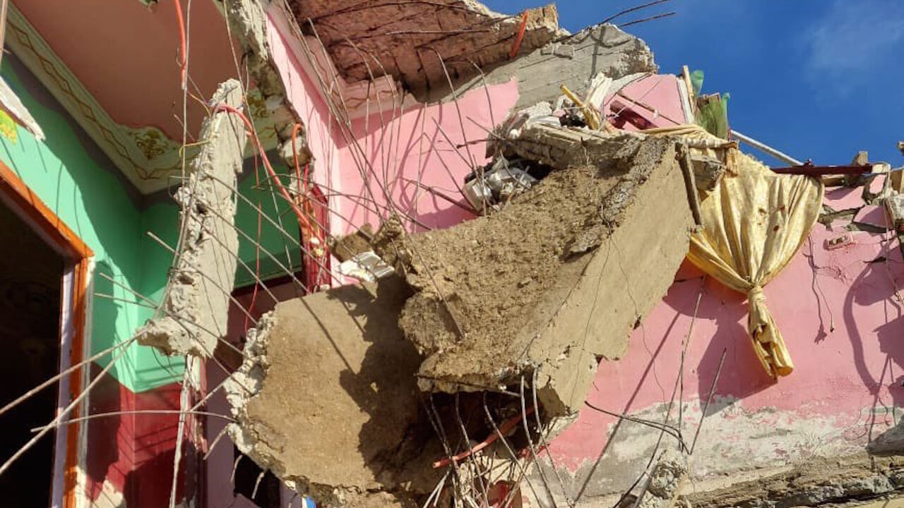 The building collapse left three children dead.