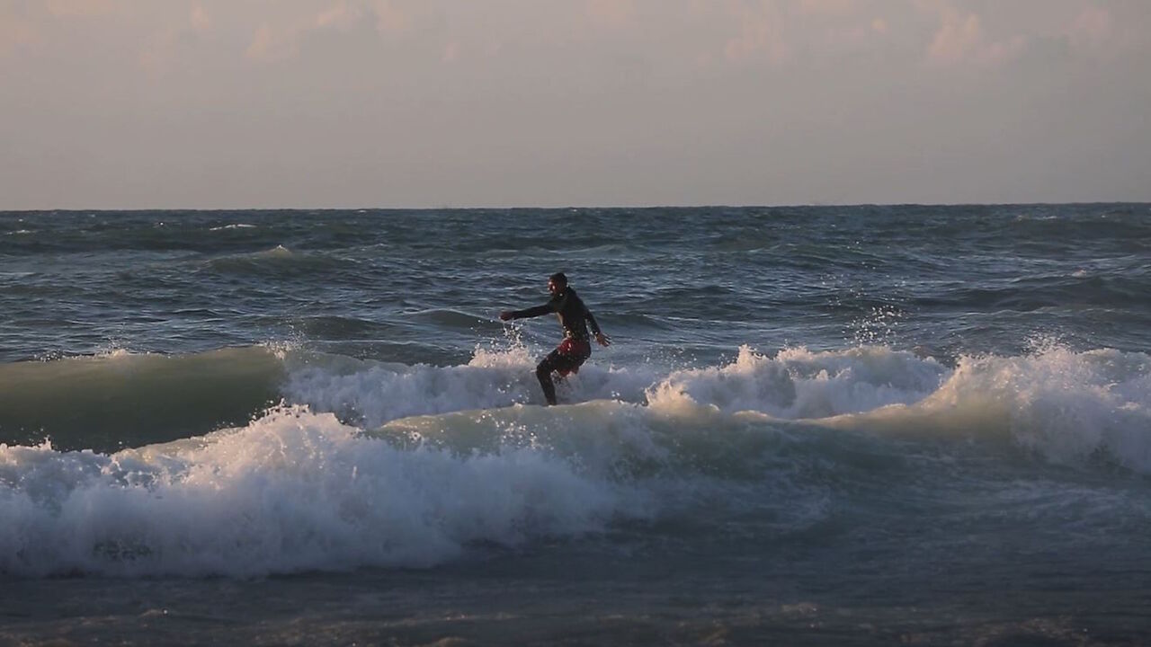 Surfing in Gaza