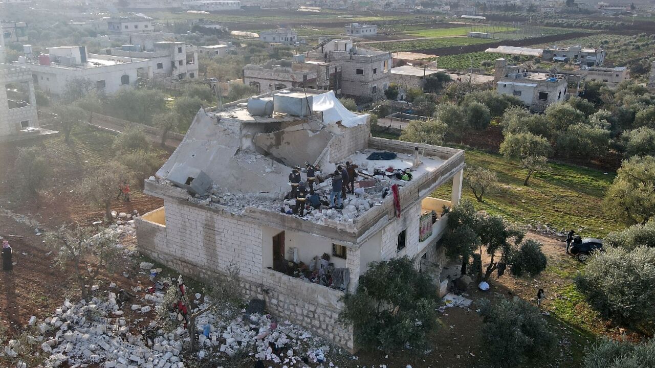 The house in which the leader of Islamic State (IS) group Abu Ibrahim al-Hashimi al-Qurashi died, during a raid by US special forces, in the town of Atme in Syria's northwestern province of Idlib The house in which the leader of Islamic State (IS) group Abu Ibrahim al-Hashimi al-Qurashi died, during a raid by US special forces, in the town of Atme in Syria's northwestern province of Idlib