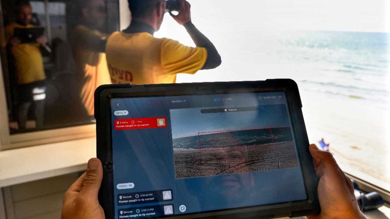 Lifeguards in the city of Ashdod on Israel's Mediterranean coast are trialling an artificial intelligence programme they hope will help cut drowning deaths