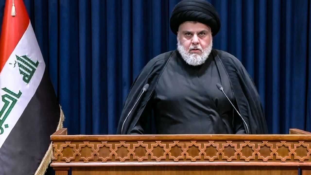 Shiite preacher Moqtada Sadr, whose bloc won the most seats in Iraq's elections last year, demanded today that parliament be dissolved and new elections be called