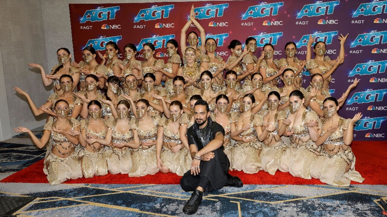 The Lebanese dance troupe Mayyas, winners of the "America's Got Talent" contest, in Pasadena, California on September 14, 2022