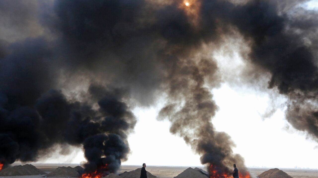 Iraq on Sunday burnt some six tons of illegal drugs including vast piles of cannabis, captagon and cocaine