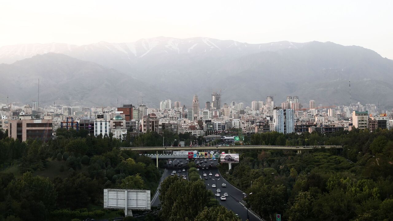 A picture taken on May 18, 2017 shows the skyline of northern Tehran from the "Nature" bridge in the capital Tehran on the eve of the presidential elections. / AFP PHOTO / Behrouz MEHRI (Photo credit should read BEHROUZ MEHRI/AFP via Getty Images)