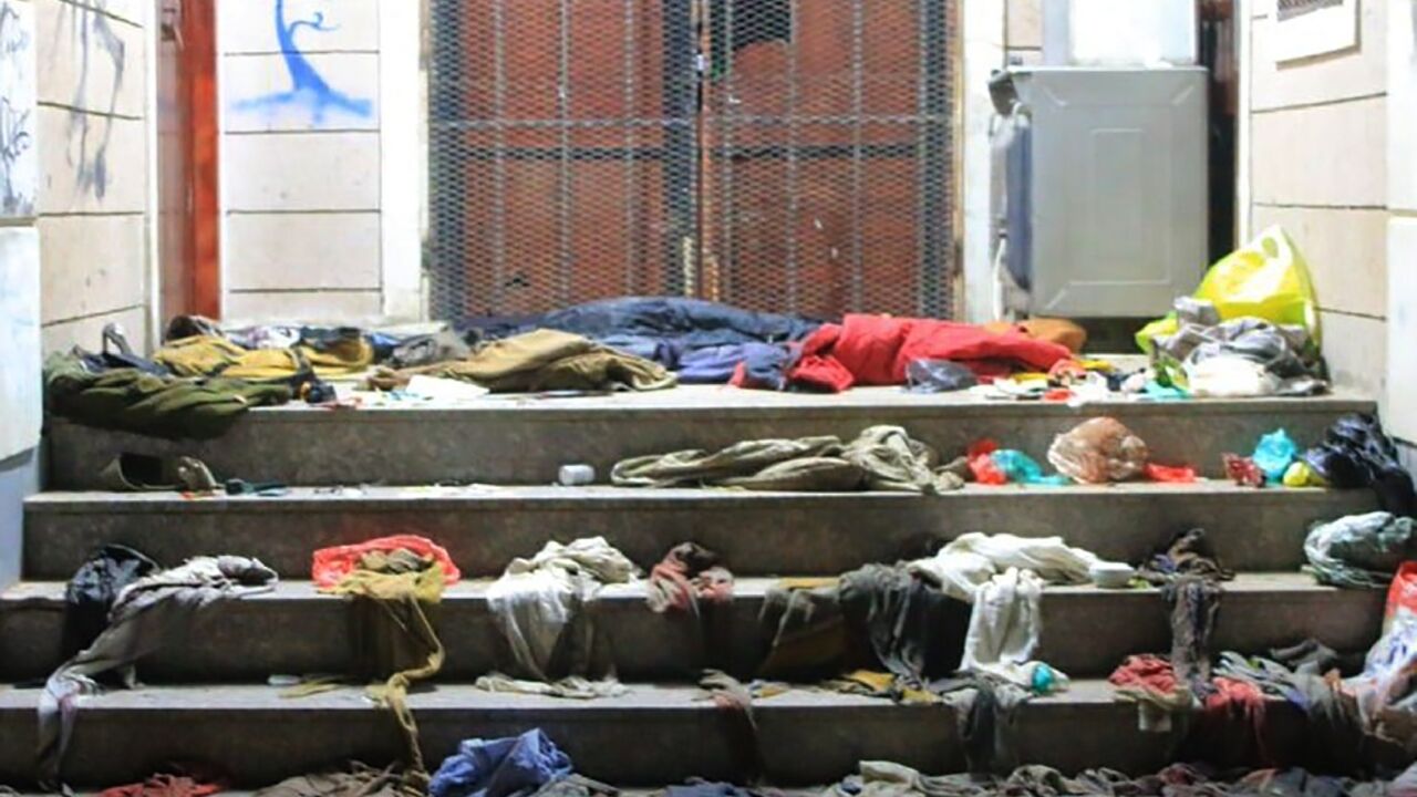 Abandoned clothes littered the scene after the tragedy