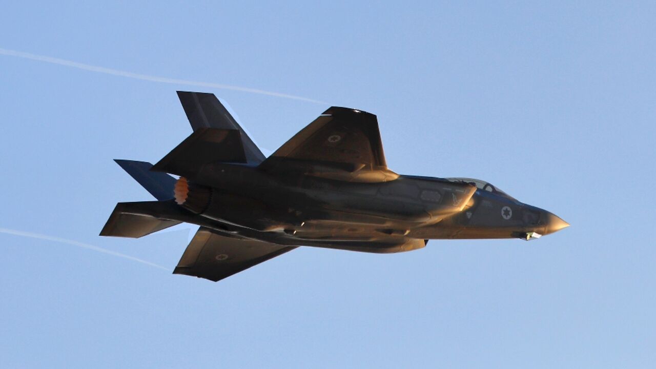 An Israeli Air Force F-35 Lightning II fighter jet performs during a graduation ceremony of Israeli air force pilots on December 26, 2018