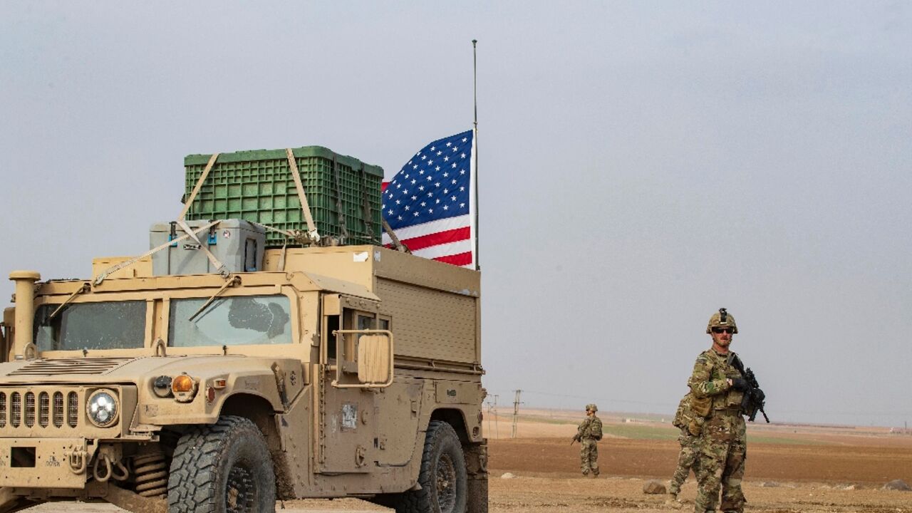 US forces in Syria's northeastern Hasakeh province on December 15, 2022