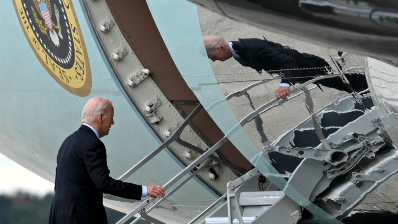 Biden is traveling on Air Force One to Israel
