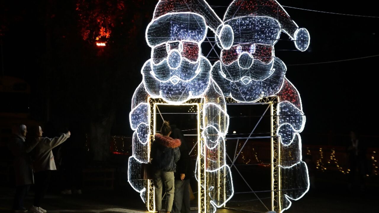 The Syrian capital has a lone Christmas market this year, as churches cancel most festivities in solidarity with Gaza