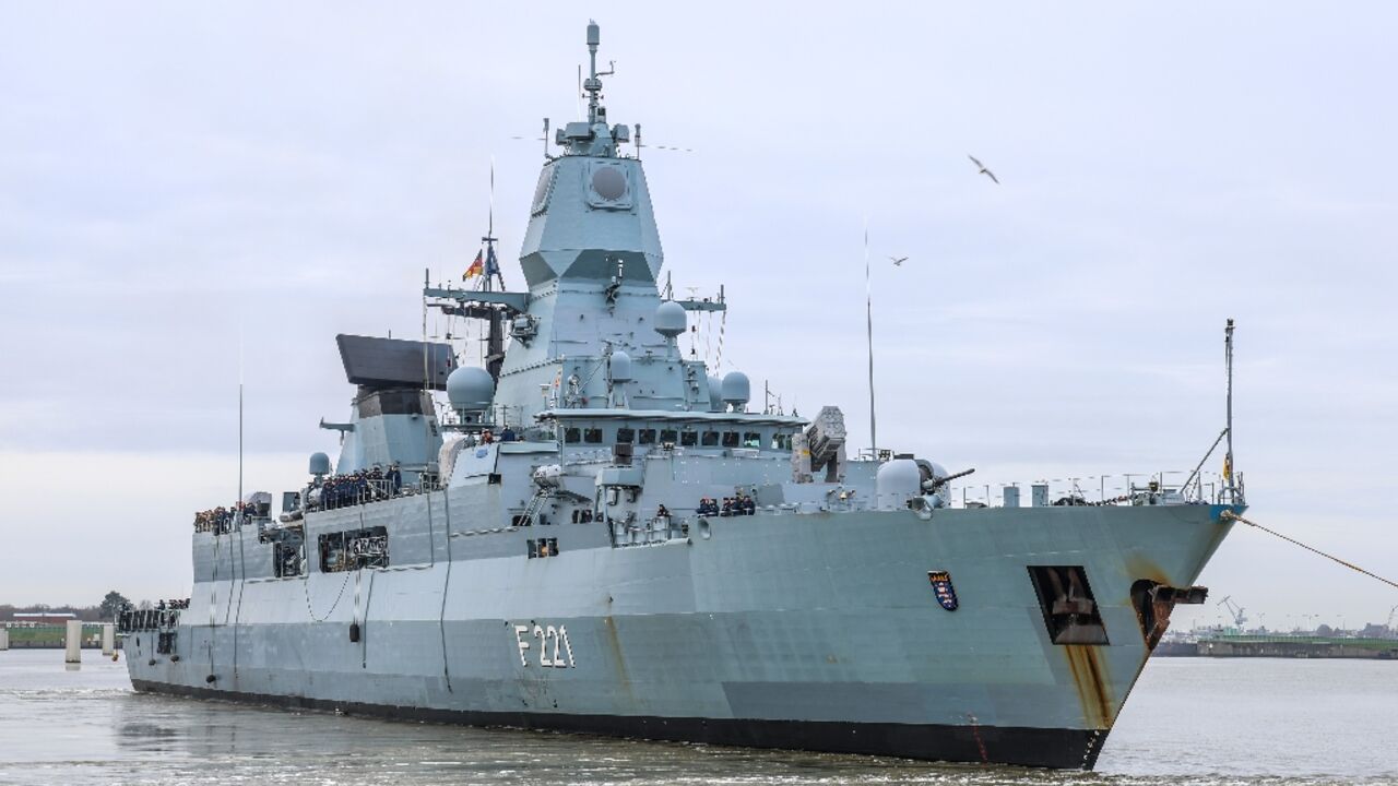 The "Hesse" frigate will be able to respond to potential Yemeni rebel attacks including from missiles, drones and remotely controlled "kamikaze boats", Germany's navy chief said