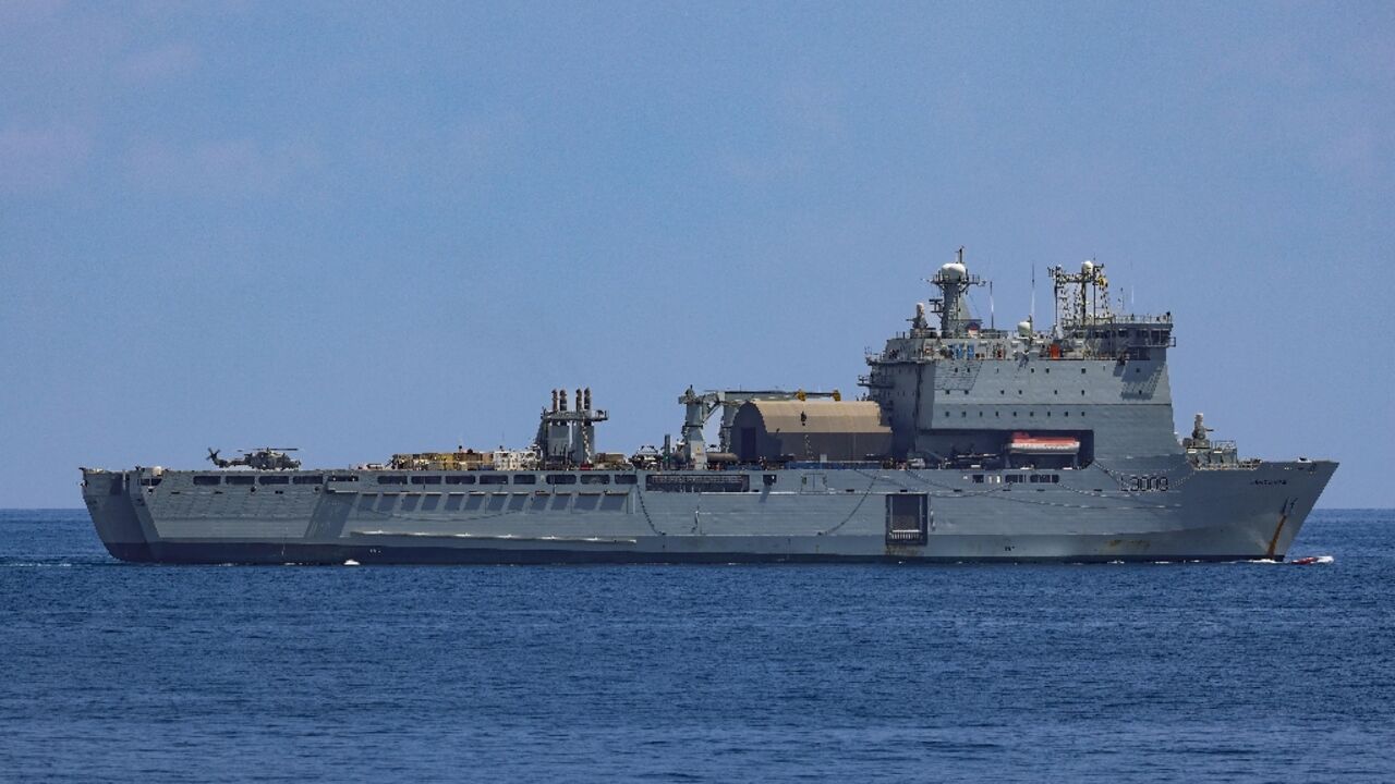 The Royal Navy support ship Cardigan Bay, which set sail from Cyprus on Saturday, is to assist the international effort to construct a floating pier off Gaza to boost aid deliveries