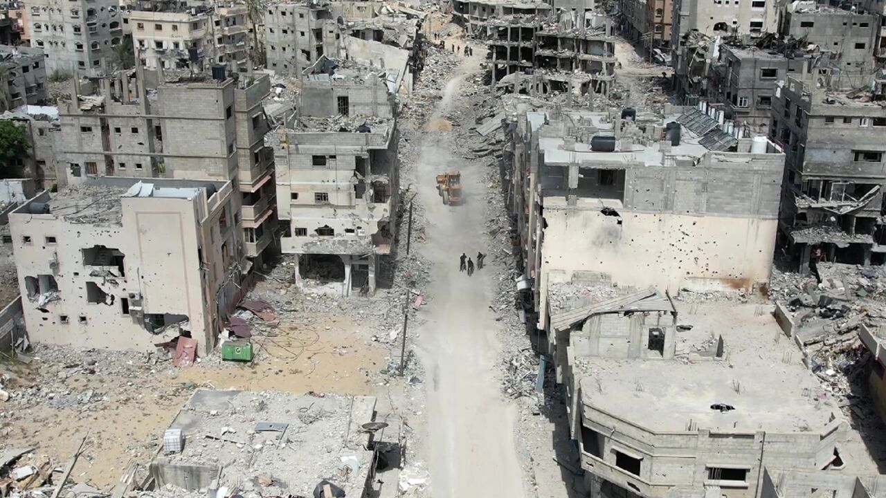 The Khan Yunis footage showed street after street of littered with gutted, collapsed or entirely flattened buildings