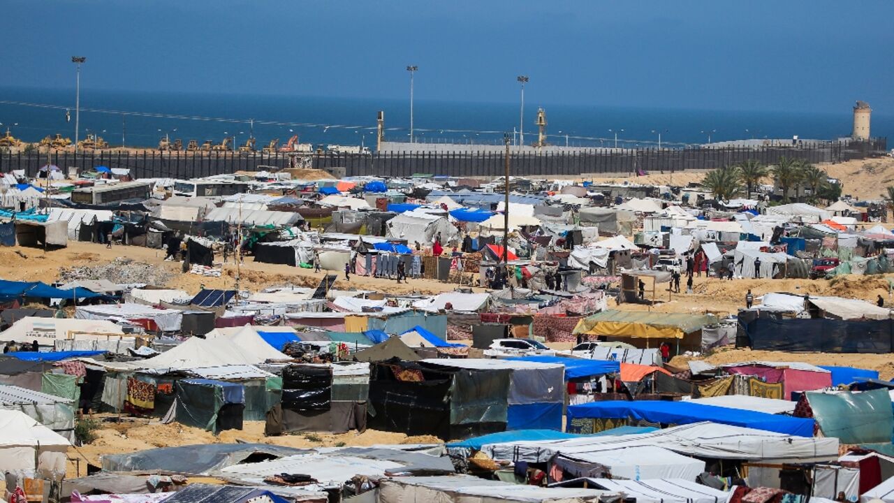 Al-Mawasi, where the field hispital is based, is an area of sand dunes on the Gaza coast that tens of thousands of displaced Palestinian civilians have turned into a vast tent city