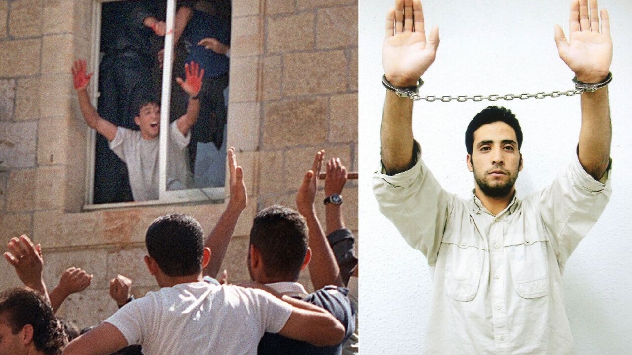 Abdelaziz Salha, in footage from the 2000 attack and an image following his arrest