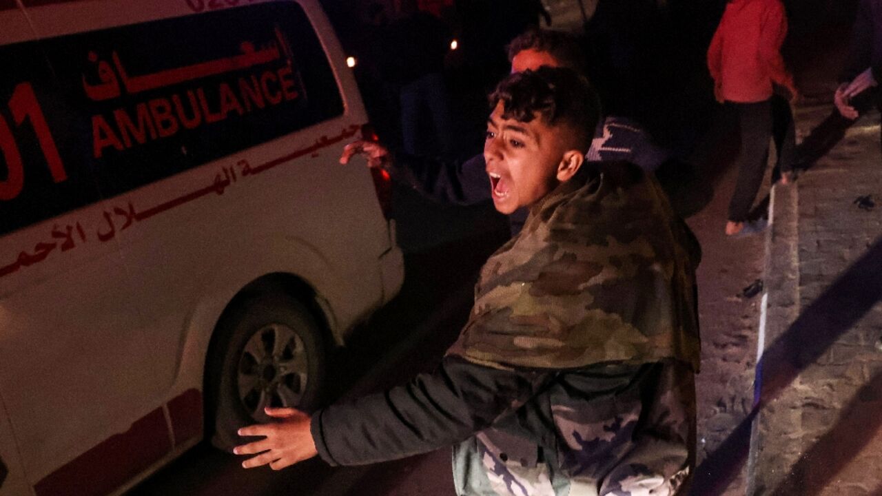 An Israeli strike on the Al-Mawasi camp in southern Gaza sent residents into a panic Wednesday night