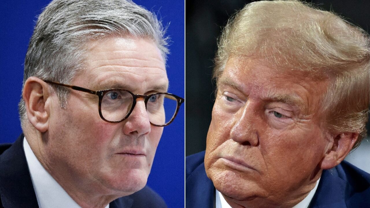 Keir Starmer (L) will told talks with Donald Trump in Washington