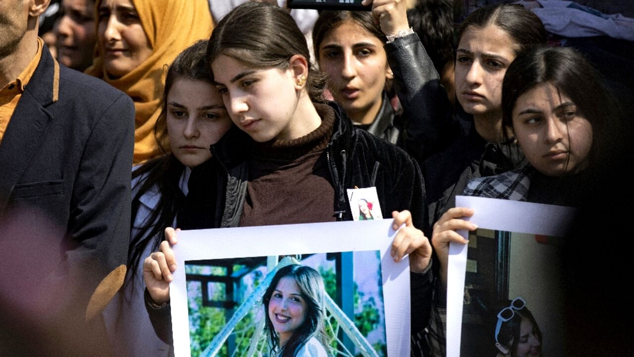 Syrians in the northeastern city of Qamishli protested the wave of sectarian killings in western Syria