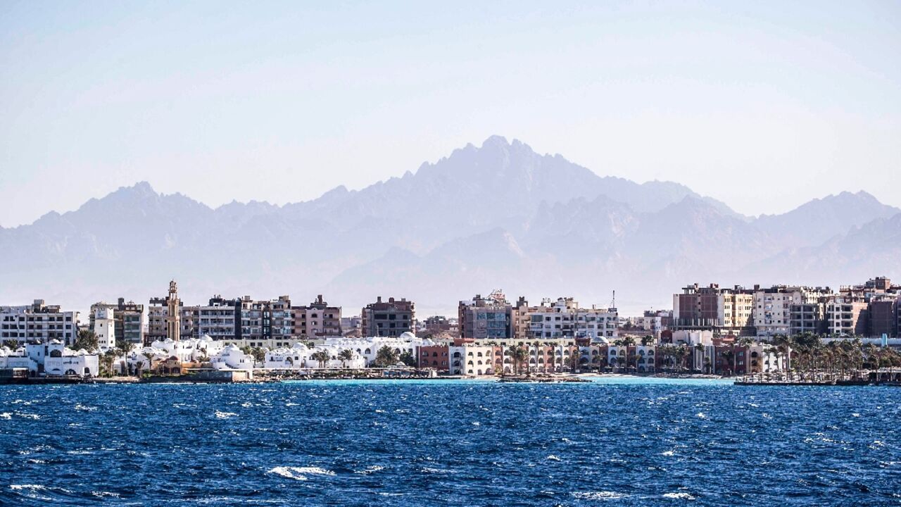 A file picture of Hurghada, on the Red Sea, the popular tourist hub near where the submarine sank
