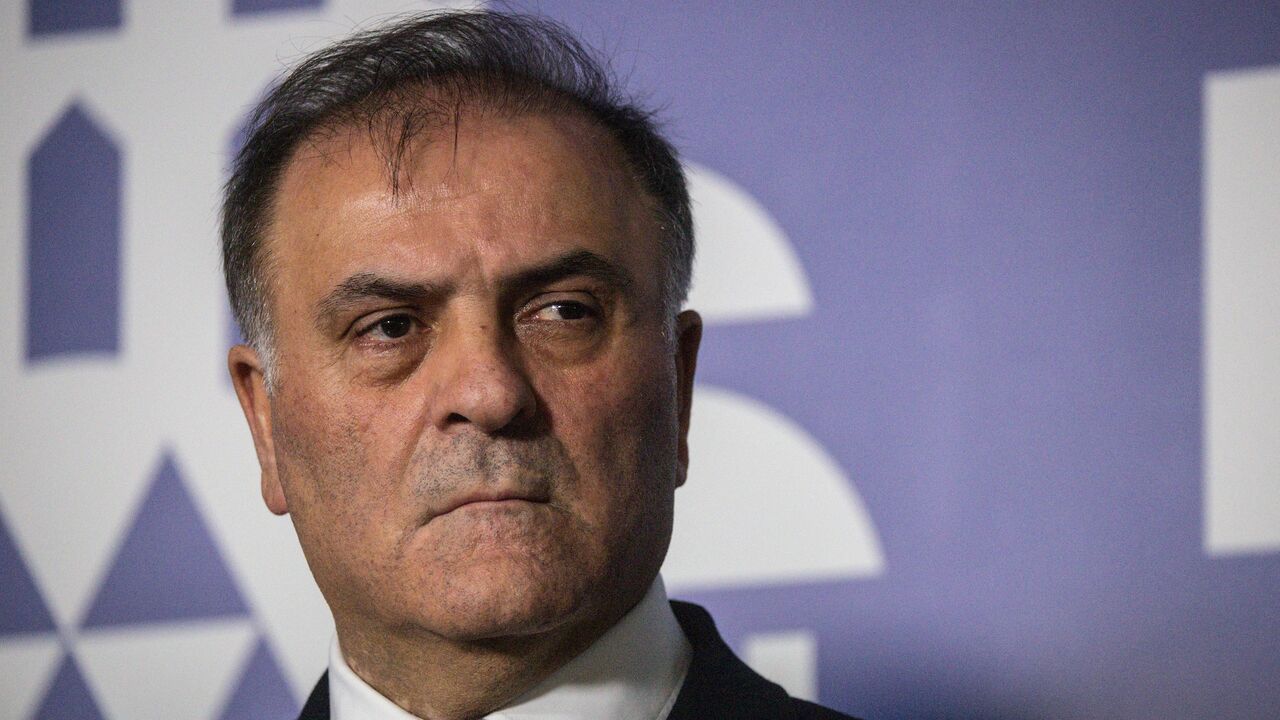 Newly elected interim mayor of Istanbul, Nuri Aslan of CHP, waits to speak to the media on March 26, 2025, in Istanbul, Turkey. 